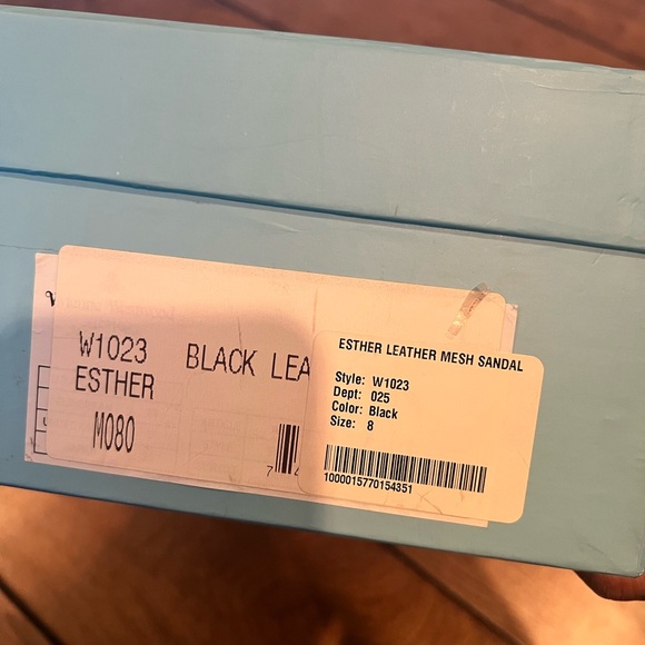 Vivienne Westwood Esther Black Mesh Sandals - Picture 10 of 12